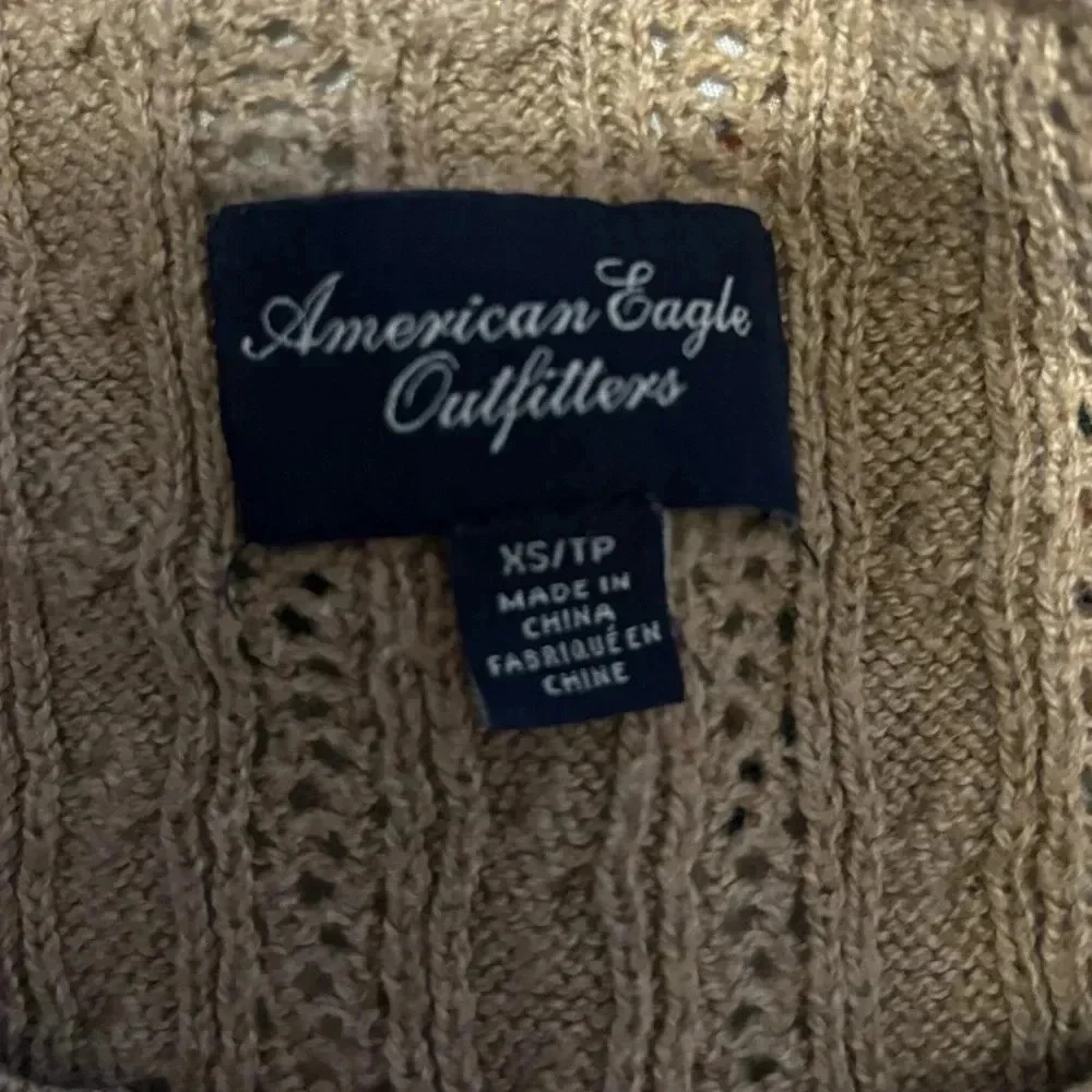American Eagle Outfitters cable knit scoop neck sweater extra small